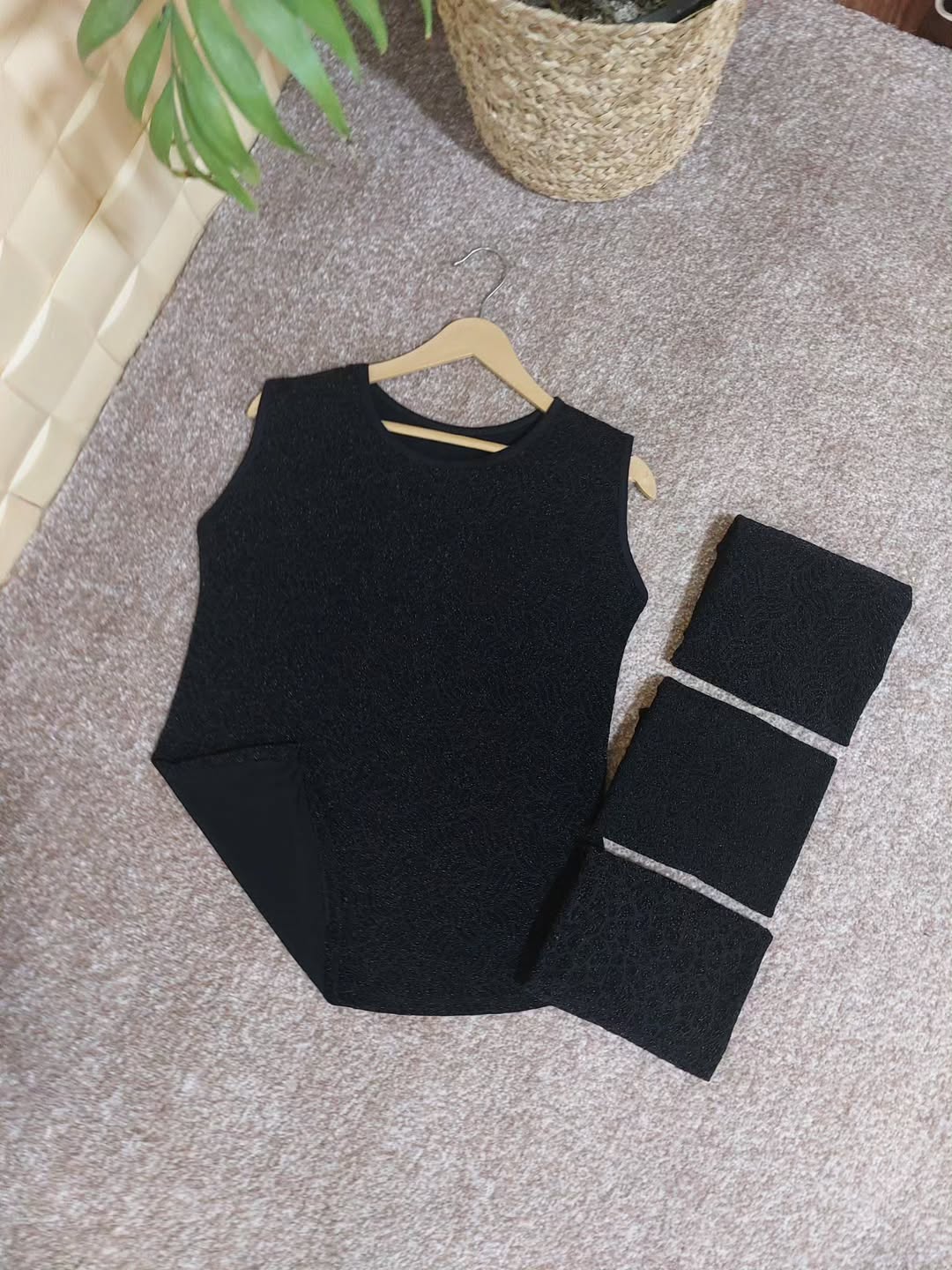 تاپ لمه ویسکوز مشکی زنانه