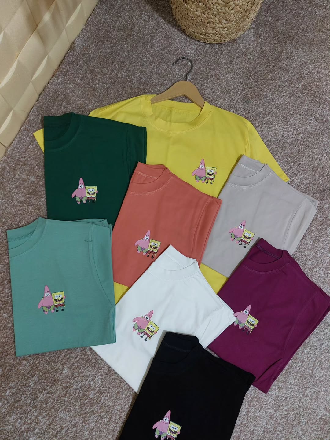 تیشرت طرح باب اسفنجی و پاتریک