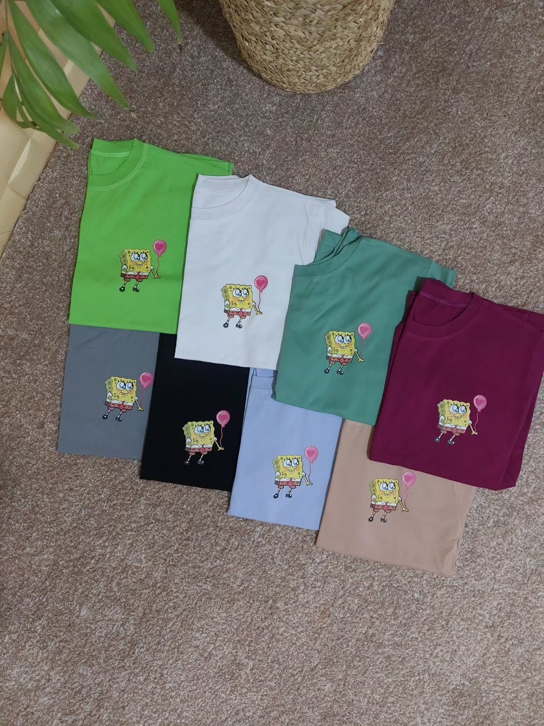 تیشرت نرمال باب اسفنجی نخ پنبه