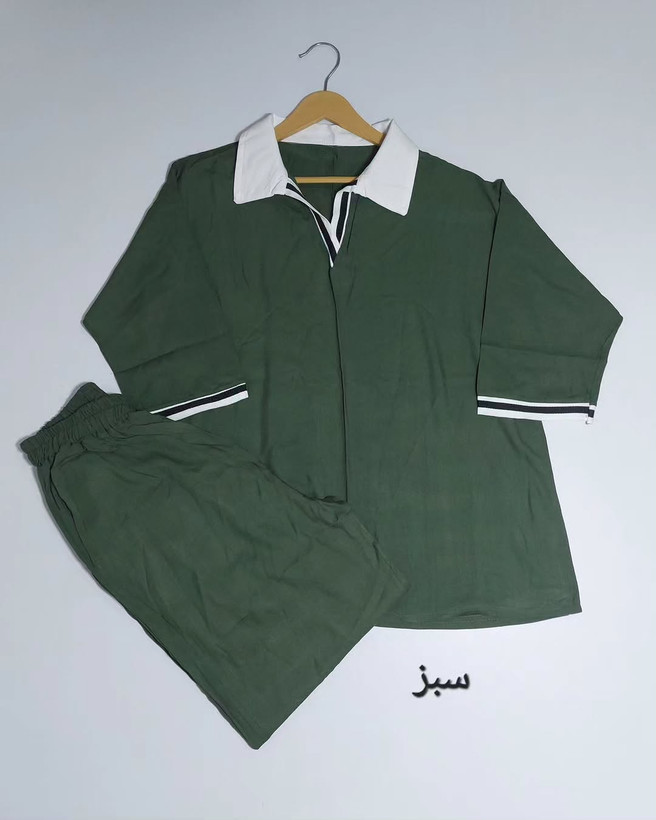 ست پلوشرت و شلوار دخترونه