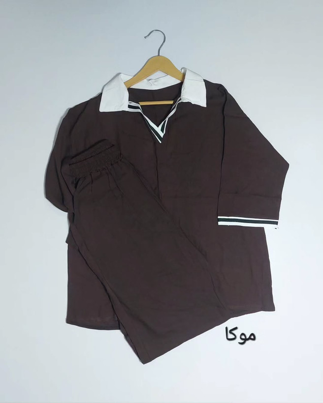 ست پلوشرت و شلوار دخترونه