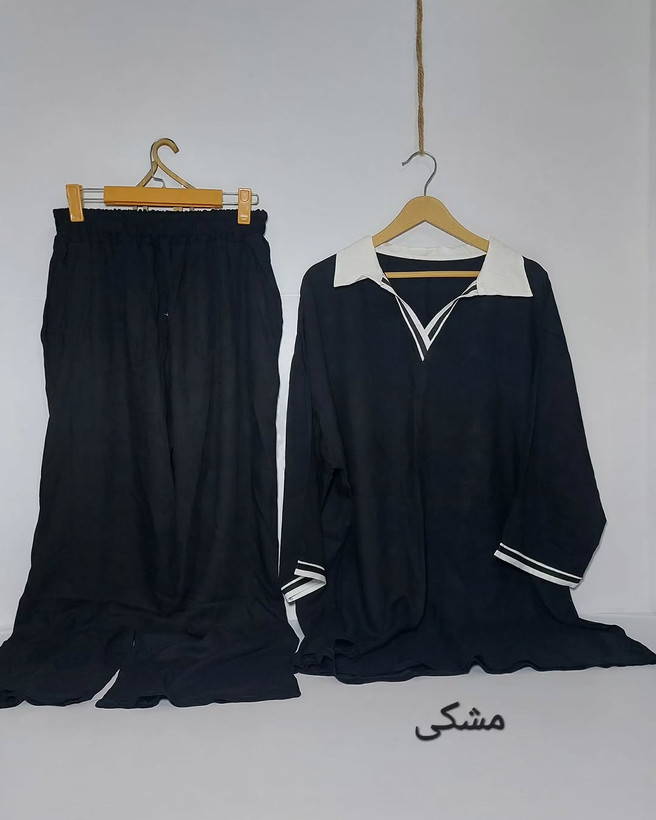 ست پلوشرت و شلوار سایز بزرگ زنانه